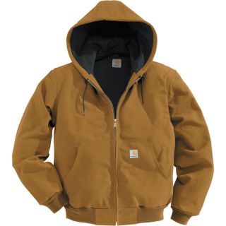 Carhartt Duck Active Jacket   Thermal Lined, Brown, 3XL, Big Style, Model J131