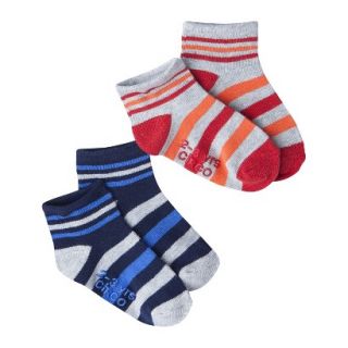 Circo Infant Toddler Boys 2 Pack Stripe Socks   Blue/Red 4T/5T