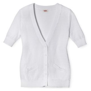Mossimo Supply Co. Juniors Short Sleeve Cardigan   White M(7 9)