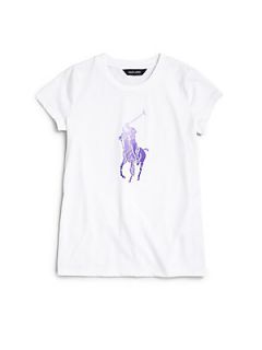 Ralph Lauren Girls Big Pony Tee