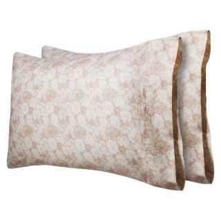 Threshold 325 Thread Count Organic Cotton Pillowcase Set   Pink Dandelion (King)