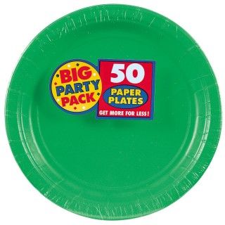 Festive Green Big Party Pack Dessert Plates