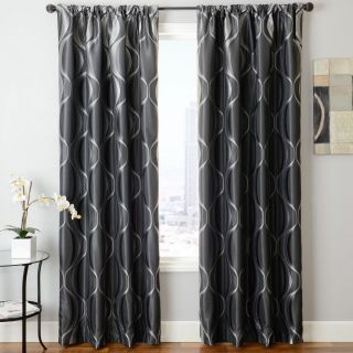 Dover Rod Pocket Curtain Panel, Charcoal