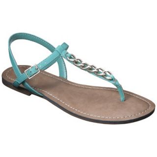 Womens Merona Tracey Chain Sandals   Turquoise 10
