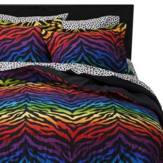Zebra Rainbow Bed Set   Twin