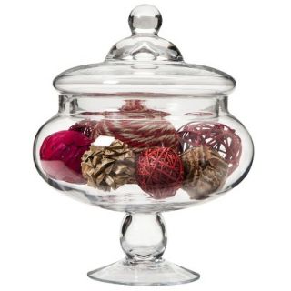 Threshold 12 Apothecary Jar With Decorative Mixed Vase Filler   Red