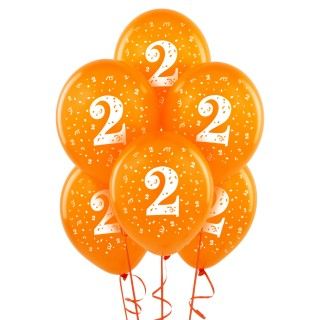 Orange with 2 Matte Balloons