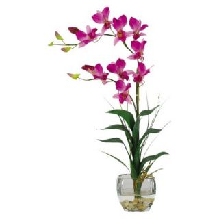 Dendrobium Orchid in Glass Vase 22   Purple