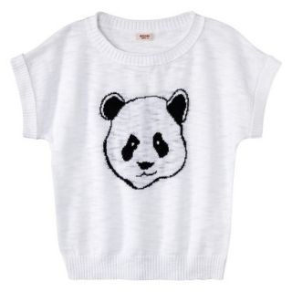 Mossimo Supply Co. Juniors Short Sleeve Graphic Sweater   Fresh White S(3 5)