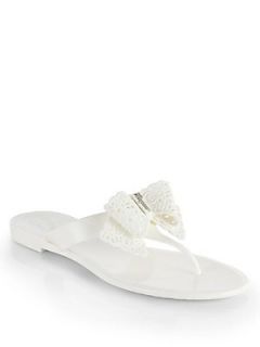 Salvatore Ferragamo Pandy Bow Jelly Thong Sandals