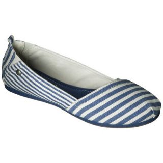 Womens Mad Love Lynnae Striped Loafer   Blue 8.5