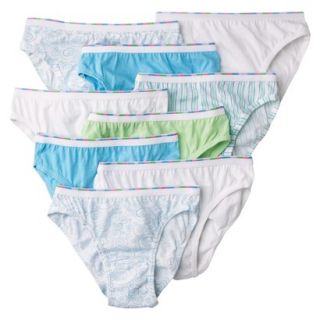 Girls Hanes Assorted Print 9 pack Bikini Underwear 16