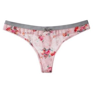 Xhilaration Juniors All Over Lace Thong   Pink M