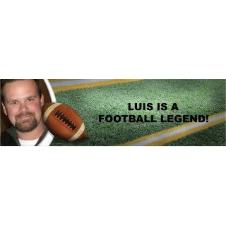 Football Fanatic Personalized Photo Banner