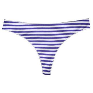 Gilligan & OMalley Womens Modal Thong  Blue Stripe XL