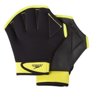 Speedo Adult Aquatic Fitness Glove Black & Kiwi   Large