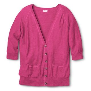 Mossimo Supply Co. Juniors Plus Size 3/4 Sleeve Boyfriend Sweater   Pink 2X