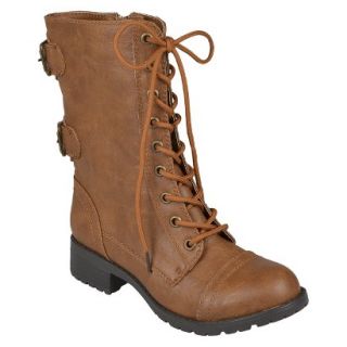 Womens Hailey Jeans Co Combat Boots   Camel 10
