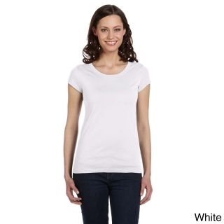 Bella Bella Womens Carmin Vintage Short Sleeve Scoop Neck T shirt White Size XXL (18)