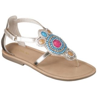 Girls Cherokee Harriett Thong Sandals   Gold 3