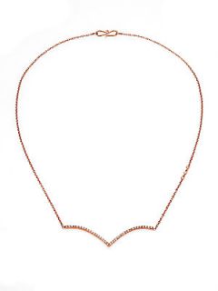 PHYNE by Paige Novick Elisabeth Diamond & 14K Rose Gold Curve Necklace   Gold