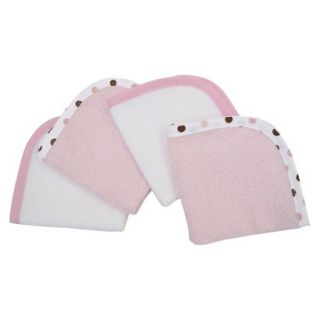 TL Care Organic Wash Cloth 4 Pack   Pink