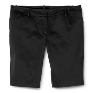 Mossimo Womens Plus Size 11 Bermuda Shorts   Black 28W