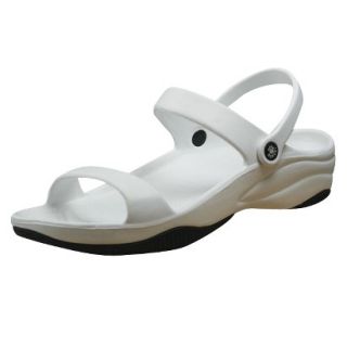USADawgs White / Black Premium Womens 3 Strap Sandal   11