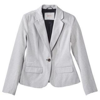 Merona Womens Tailored Blazer   Black/White Stripe   10
