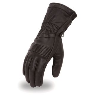First Classics Mens Windproof Motorcycle Gloves   Black, Small, Model FI124GL