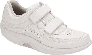 Womens Aetrex Bodyworks Classic Double Strap   White Leather Walking Shoes