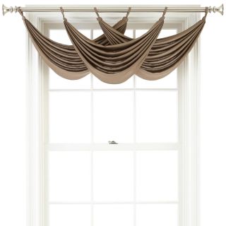 ROYAL VELVET Ally Tab Top Waterfall Valance, Taupe Essence