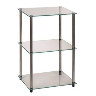 End Table 3 Tier Glass Square End Table
