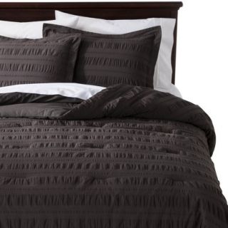 Threshold Seersucker Comforter Set   Gray (Full/Queen)