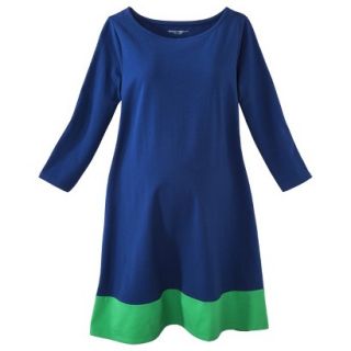 Liz Lange for Target Maternity 3/4 Sleeve Shirt Dress   Blue/Green XL