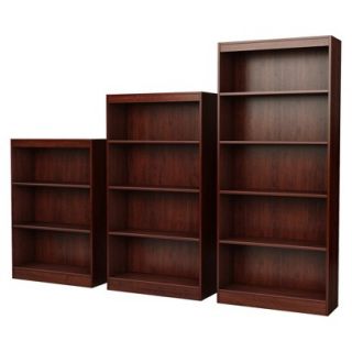 Book case South Shore 3 Shelf Bookcase   Royal Red Brown (Cherry)