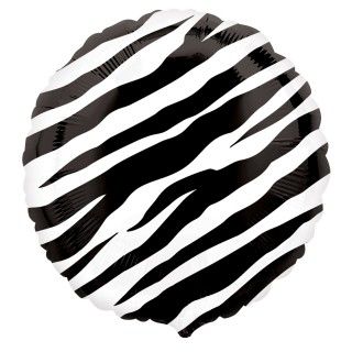Zebra Print Foil Balloon