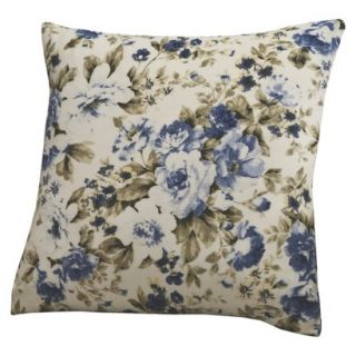 Jersey Pillow Slipcover   Floral Blue