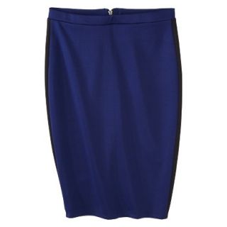 Mossimo Womens Pencil Scuba Skirt   Blue/Black XXL