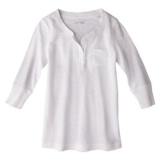 Cherokee Girls 3/4 Sleeve Shirt   Fresh White M