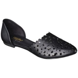 Womens Mossimo Lainey Perforated Two Piece Flats   Black 6.5