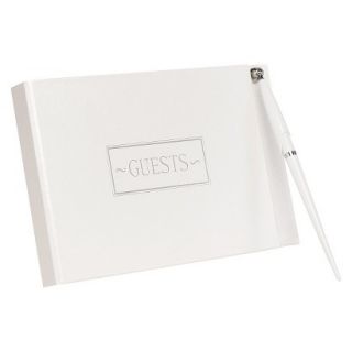 Guest Book with Pen   White (Small)