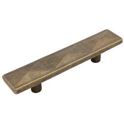 Gliderite Antique Brass Rectangle Triple Pyramid Cabinet Pulls (pack Of 25)