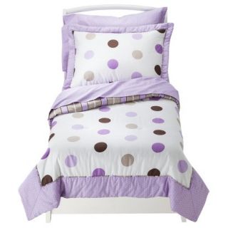 Purple Mod Dots 5 pc. Toddler Bedding Set