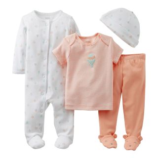 Carters Balloon 4 pc. Layette Set   Girls Preemie, Peach, Peach