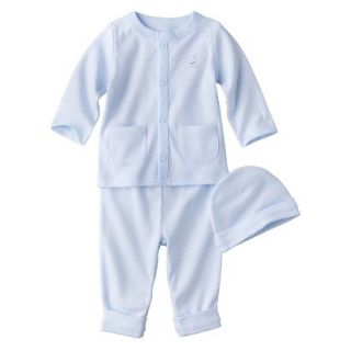 PRECIOUS FIRSTSMade by Carters Newborn Boys 3 Piece Layette Set   Blue 6 M