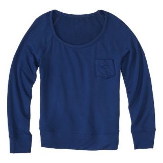 Merona Womens Plus Size Long Sleeve Sweatshirt   Blue 2