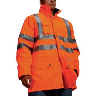 Ergodyne GloWear Class 3 4 in 1 High Visibility Jacket   Orange, 3XL, Model 8385