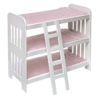 Badger Basket Triple Doll Bunk Bed with Ladder