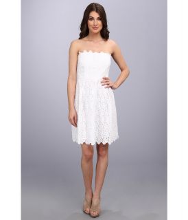 Laundry by Shelli Segal Strapless Eyelet Dress Womens Dress (White)